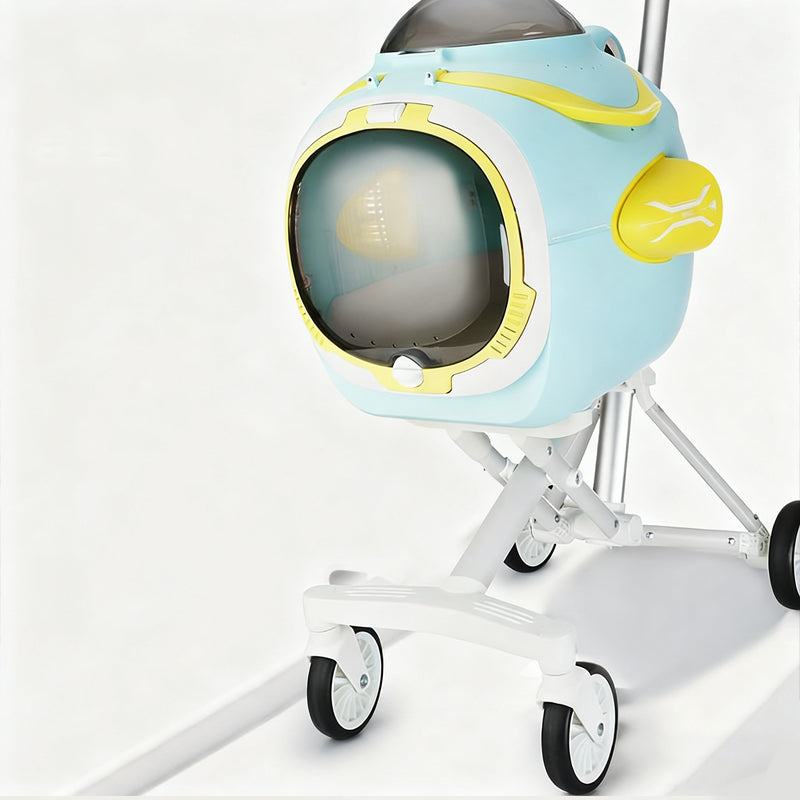 Spaceship Capsule Pet Stroller & Carrier – Mint Blue