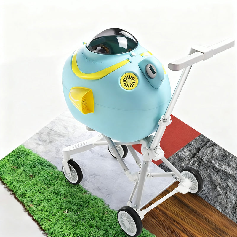 Spaceship Capsule Pet Stroller & Carrier – Mint Blue