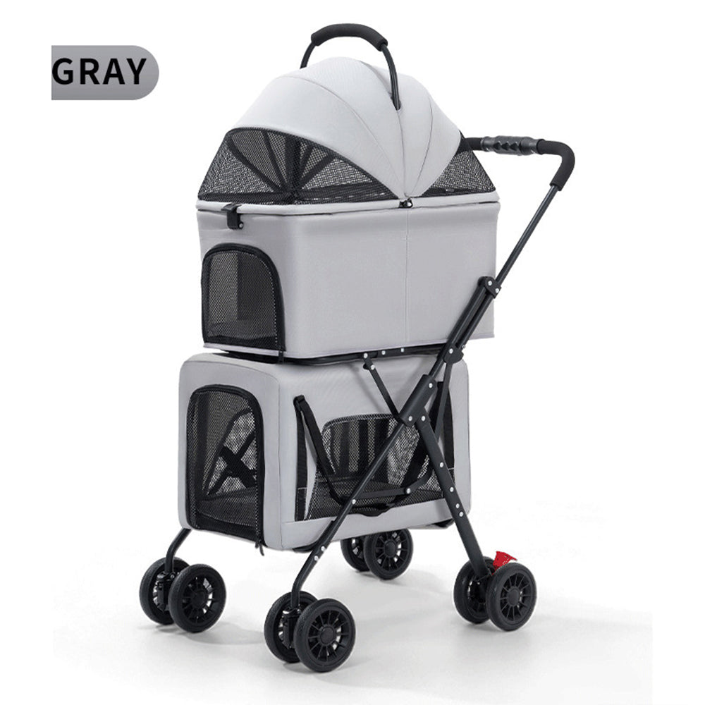 Pet Stroller - Double-Story Travel Stroller