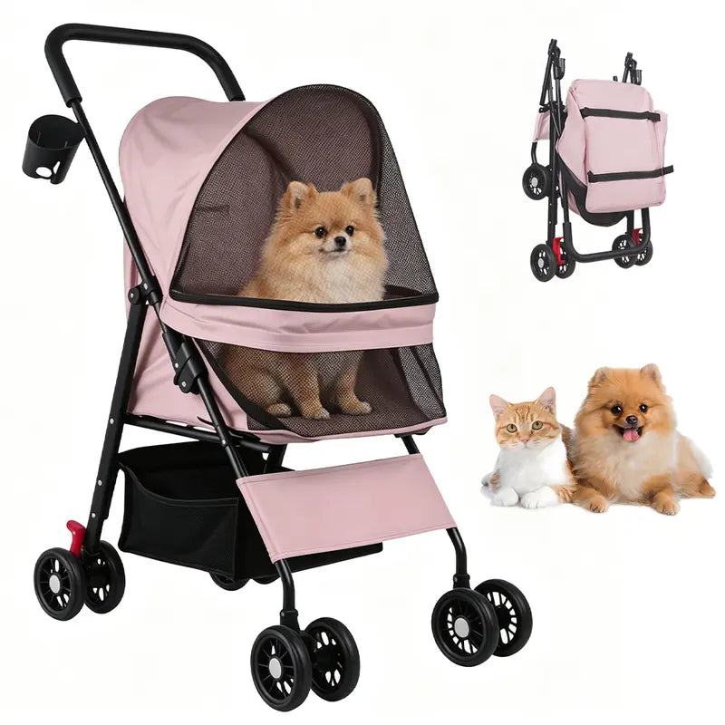 Pawzseek All-in-One Foldable Pet Stroller for Dogs & Cats