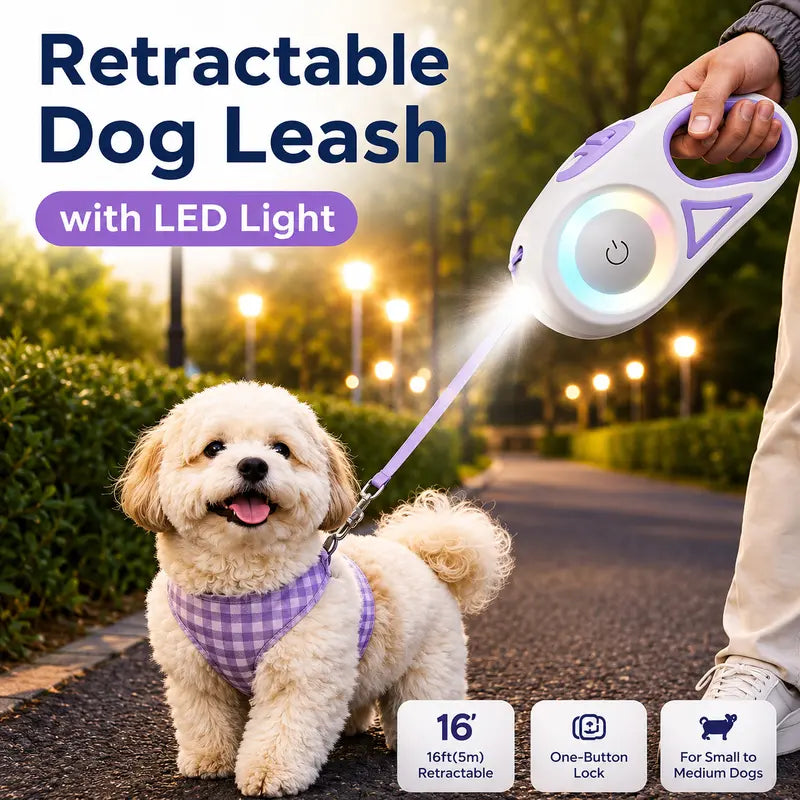 Pawzseek LED Retractable Safety Dog Leash