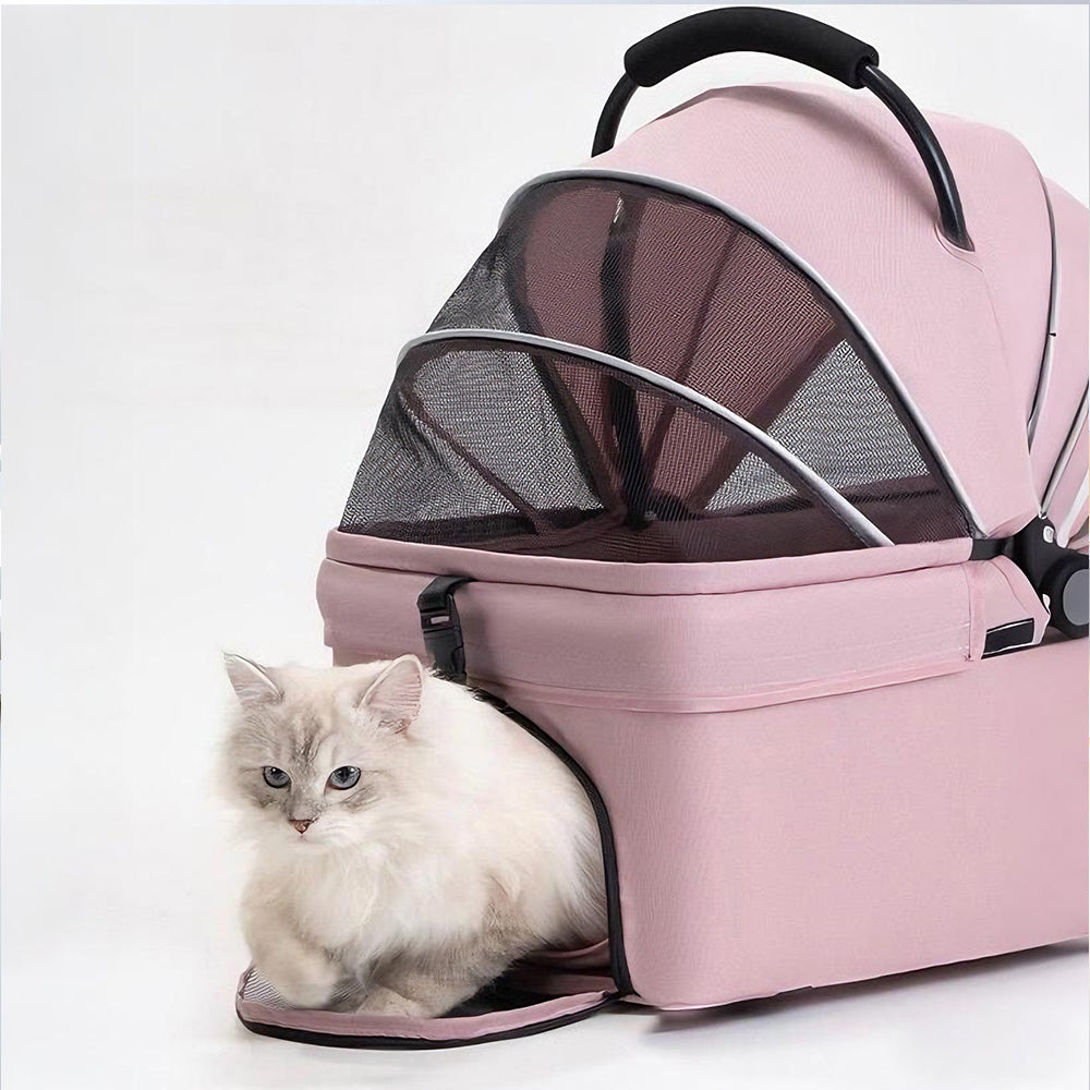 Pet Stroller - Lightweight Pink Travel Stroller