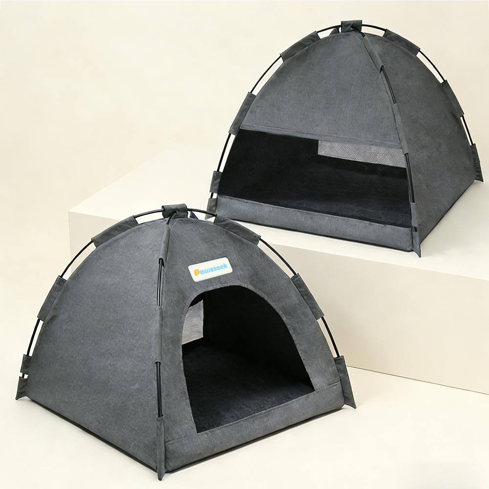 Pawzseek Pet Tent Bed: Cozy Cave for Cats & Small Dogs