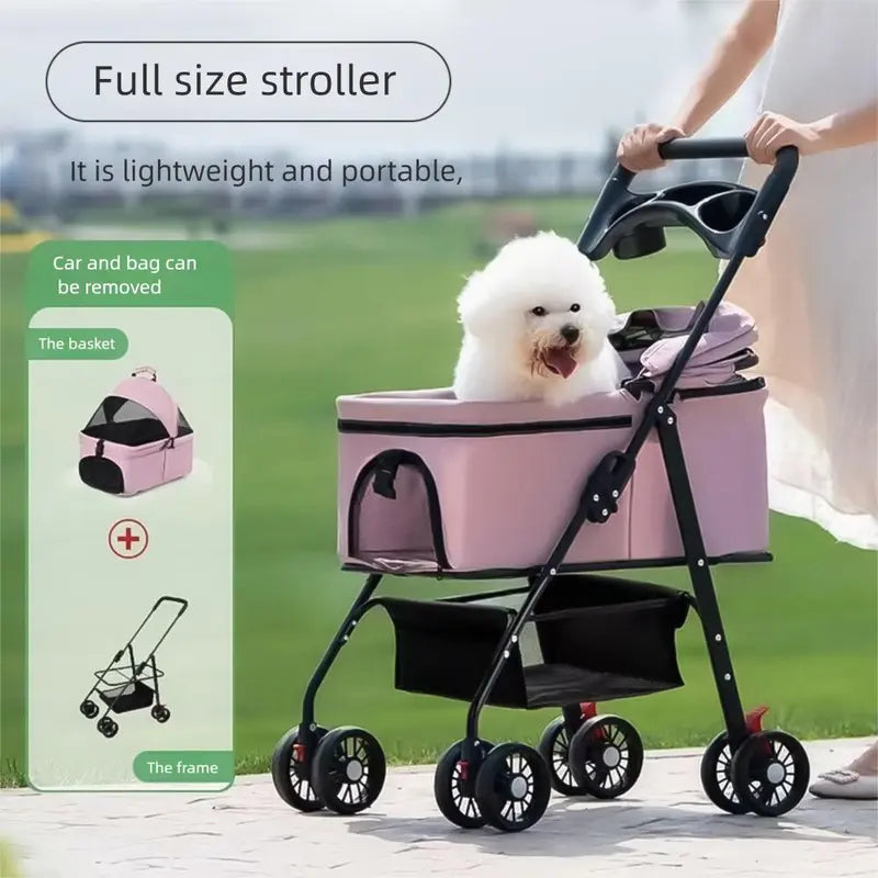 Pawzseek Pet Stroller for Cats and Dogs