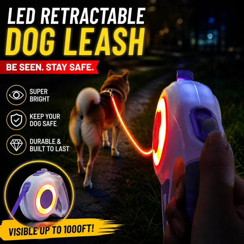 Pawzseek LED Retractable Dog Leash