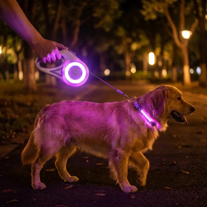 Pawzseek LED Retractable Dog Leash
